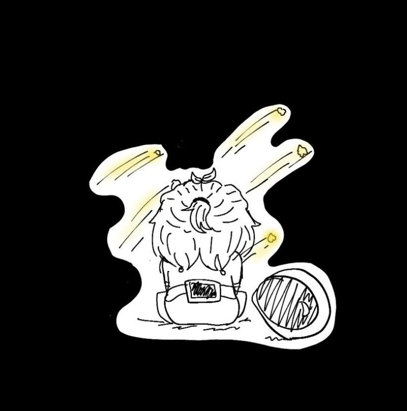 I imagine her as stickers in my sketchbook, she's my chibi character, yes outside of space 💫. #art #chibi #oc #fypシ