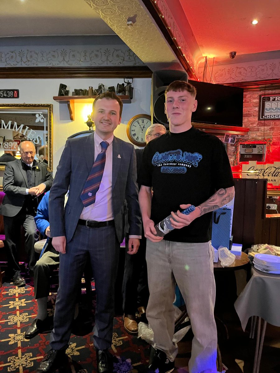 Congratulations to Olly Whyte for winning the Coo Shed player of the year award. Been a different class all season and a fantastic loan. Thanks for everything Olly 👏🏻💙🐄
