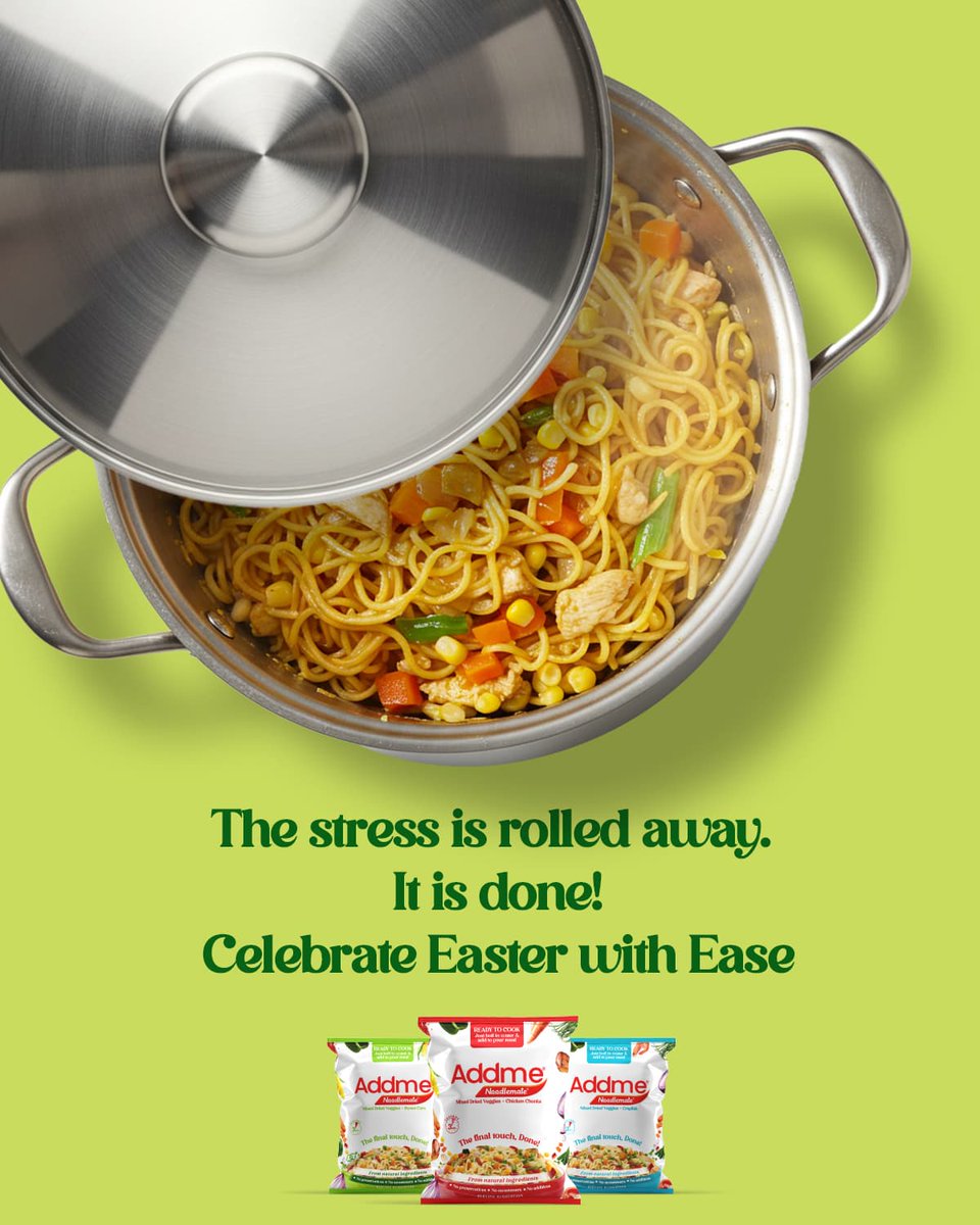 addmenigeria's tweet photo. 🌸 The Stress is Rolled Away!

This Easter, Let Addme roll away the stress of cooking, so you can focus on what truly matters.

It’s time to celebrate with ease and  delicious meals in minutes. 

#Addme #Addmie #TheAddmeWay #TheFinalTouchDone #easterholidays #eastersunday
#EasterSunday2025