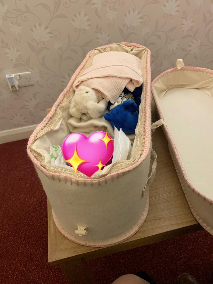 3 years ago today was the last time we saw Grace. We were too afraid to hold her, her body had changed so much. We left some special teddies, Arron’s necklace, my childhood fairy, a photo of us &amp; one of Zeus. I rarely cover her face but this one’s just for us.
My heart aches.