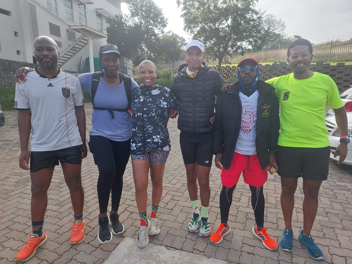 JHB_Harriers's tweet photo. Soweto Cabal AC, thanks for the Easter 100km challenge, complete with scenic views and hills! 🥵 Our champs are Comrades-ready!👌

Mission Accomplished, well done Champs. 🏅🌟 https://t.co/kIDl4HFd9u