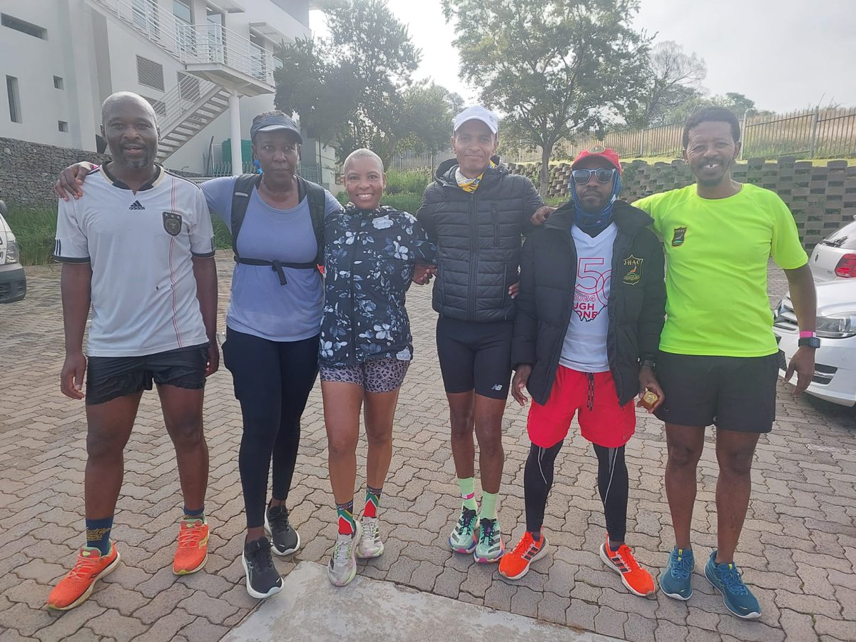 JHB_Harriers's tweet photo. Soweto Cabal AC, thanks for the Easter 100km challenge, complete with scenic views and hills! 🥵 Our champs are Comrades-ready!👌

Mission Accomplished, well done Champs. 🏅🌟 https://t.co/kIDl4HFd9u