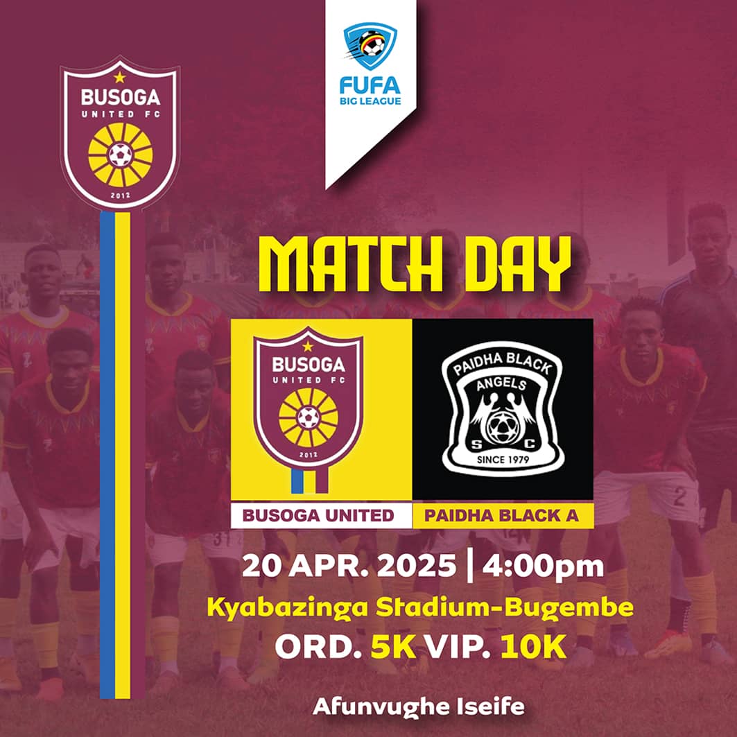 busogautdfc1's tweet photo. MATCHDAY VIBES AT KYABAZINGA! 
The warriors are suited up and ready for battle!  
⚔️ Busoga United FC vs Paidha Black Angels
📍 Kyabazinga Stadium, Bugembe
⏰ TODAY at 4:00 PM
🎟️ Gates open at 2:30 PM https://t.co/XtgqK7pwEC