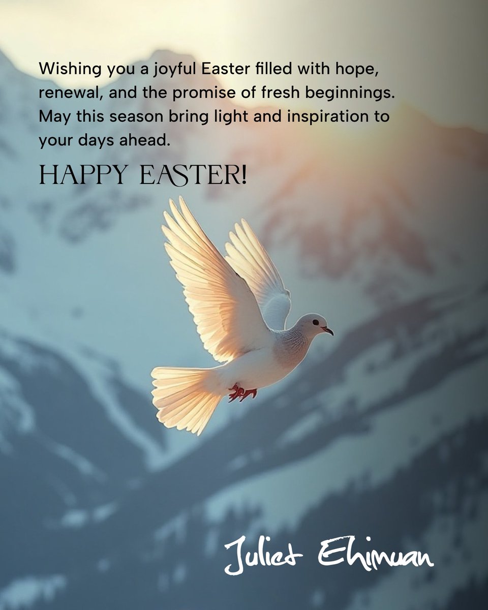 As the season of renewal unfolds, may this #Easter bring you fresh perspectives and a sense of optimistic anticipation for the future. Wishing you a peaceful and meaningful celebration. 

Happy Easter 🕊️!