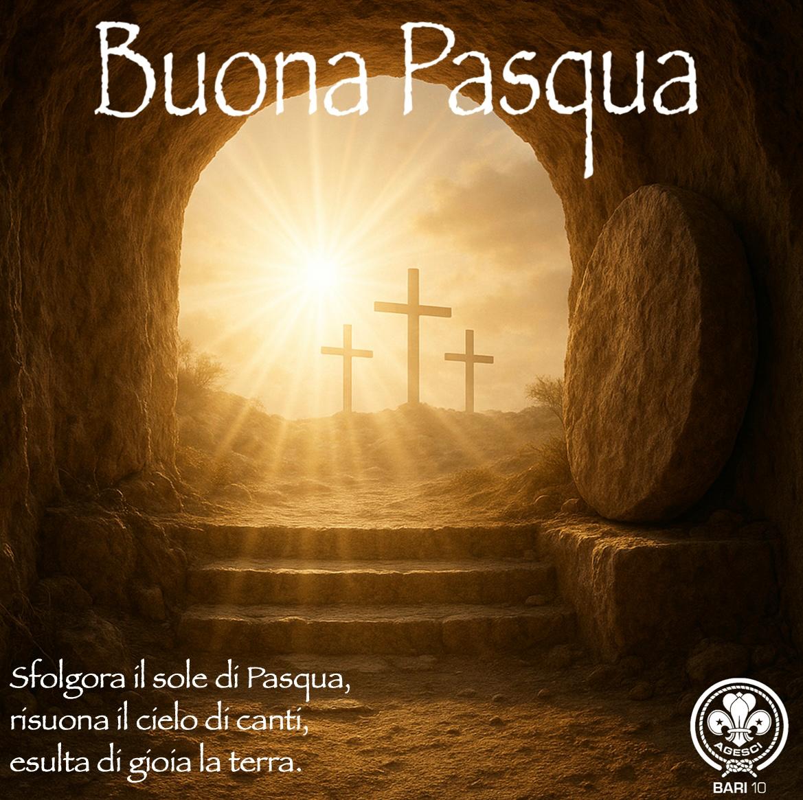 AGESCI_BARI10's tweet photo. Pasqua significa speranza. Oltre ogni confine, oltre ogni buio. Auguri
@agesci @zonabaricentro @AgesciPuglia @agesciPE https://t.co/gvRMosCGU2