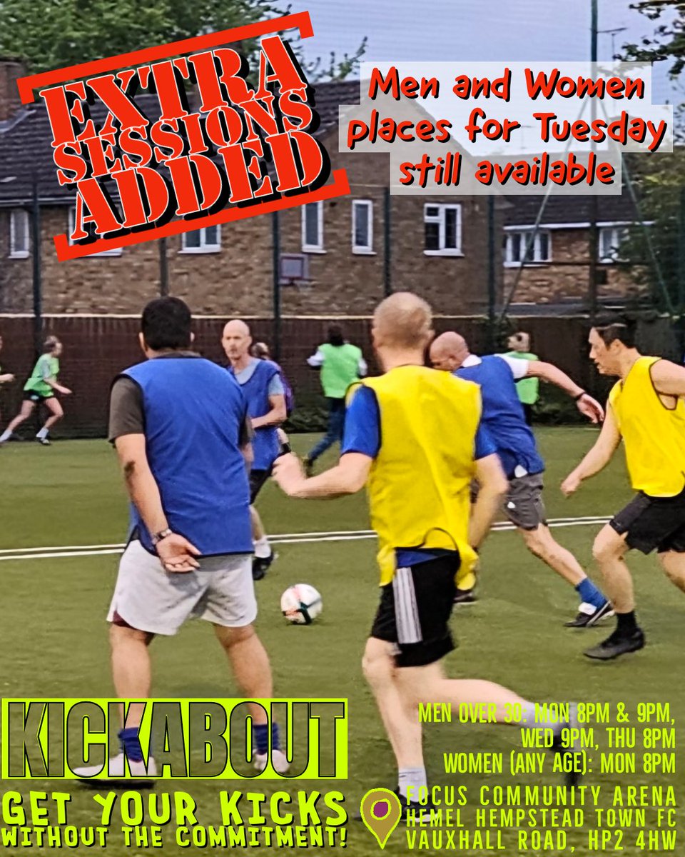 Extra Men &amp; Women games added this week as we're missing our usual Monday session due to the Bank Holiday: 
Women: 8pm Tue 22nd Apr, Longdean School;
Men: 8pm Tue 22nd Apr, Adeyfield School;
Men: 9pm Tue 22nd Apr, Adeyfield School.
Existing members check our Spond group for info.