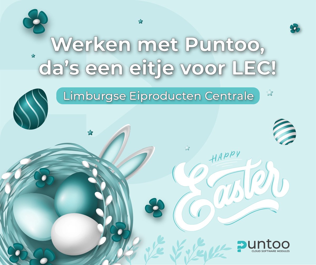 PUNTOO_erp's tweet photo. 🐣 Vrolijk Pasen vanuit Puntoo 🌸 
Of je nu chocolade-eieren zoekt of een softwareoplossing om je business te laten groeien, wij helpen je graag vooruit!🌷✨
#Puntoo #SlimmeSoftware #VrolijkPasen #ERPsysteem #PuntooCSM #PuntooPlus #PuntooTMS #PuntooWMS #MadeInLimburg https://t.co/aMA1lw7LyQ