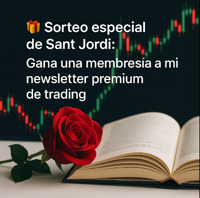 📚🌹 En #SantJordi se regalan libros y rosas…
Hoy, te regalo conocimiento que vale oro.
Sorteo 1 suscripción a mi newsletter premium de trading durante un año 📈
📬 Estrategias, análisis y oportunidades exclusivas.
💥Haz ♥️y 🔃 antes del 23 abril y participa.