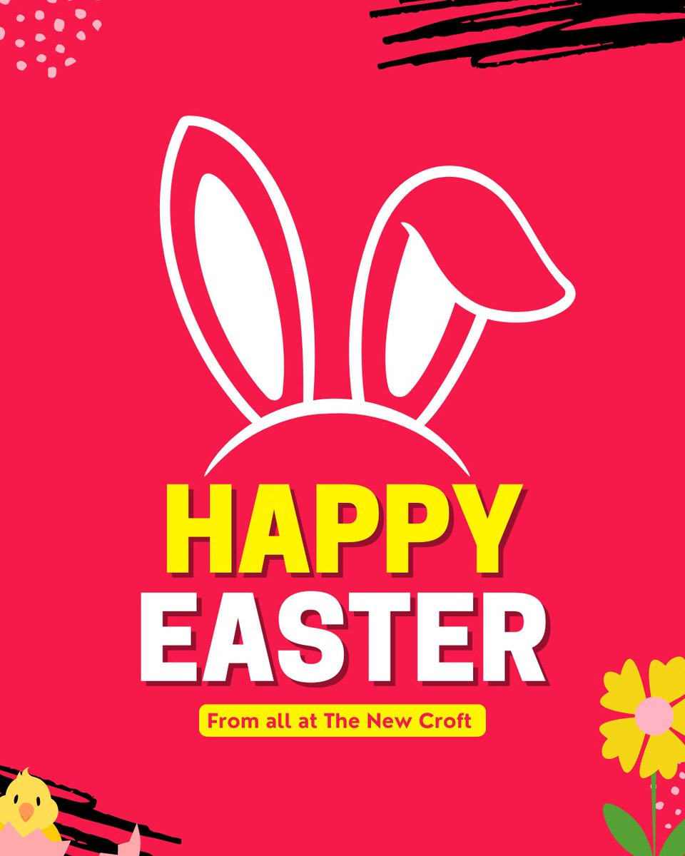 🐰 HAPPY EASTER from everyone at The New Croft! We’d like to wish all our visitors, partners, and the wider community a wonderful Easter weekend! 

Thank you for continuing to make The New Croft a vibrant and welcoming place for all.