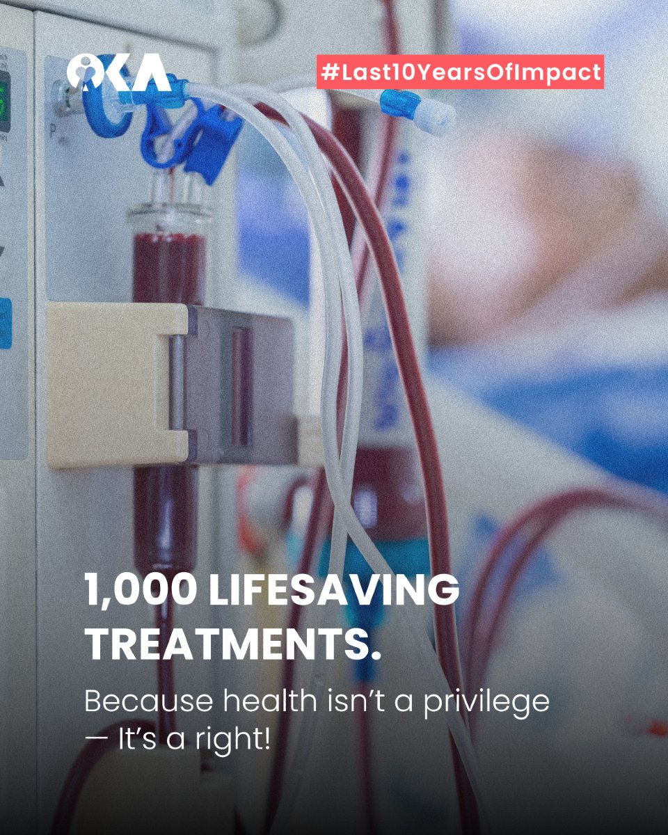 OKACharity's tweet image. Through our partnership with ABLE, in the last 10 years, 1,000 dialysis treatments have been delivered to those fighting for their lives. ❤️

For many, it wasn’t just a procedure — it was the gift of time, health, and hope.

#OneKindAct #DialysisSupport #LifeSavingCare