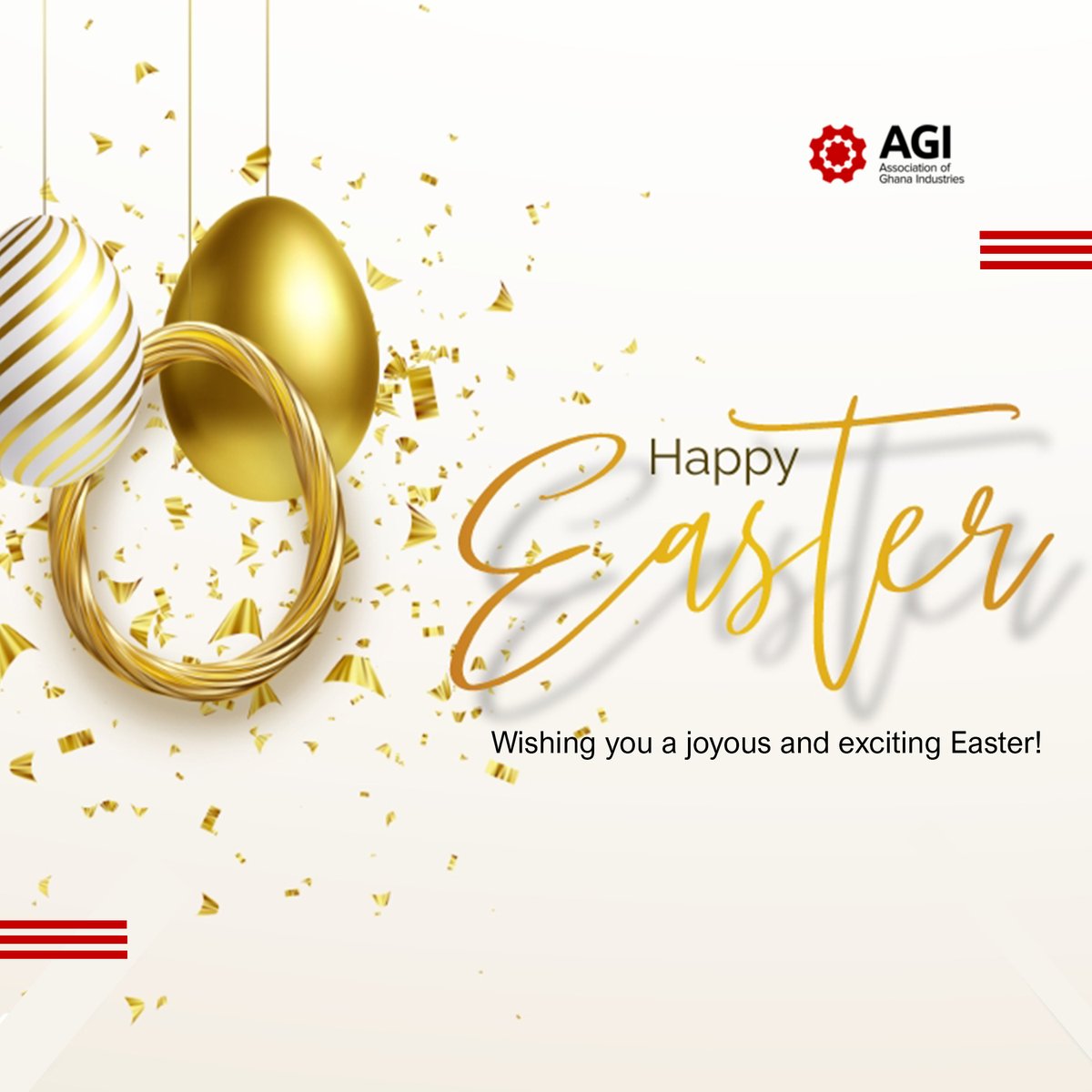 agiaccra_'s tweet photo. Wishing all our AGI members a joyful and blessed Easter season. May this time bring happiness and warmth to your hearts.
#HappyEaster
#AGI https://t.co/RHk7jpw1QP