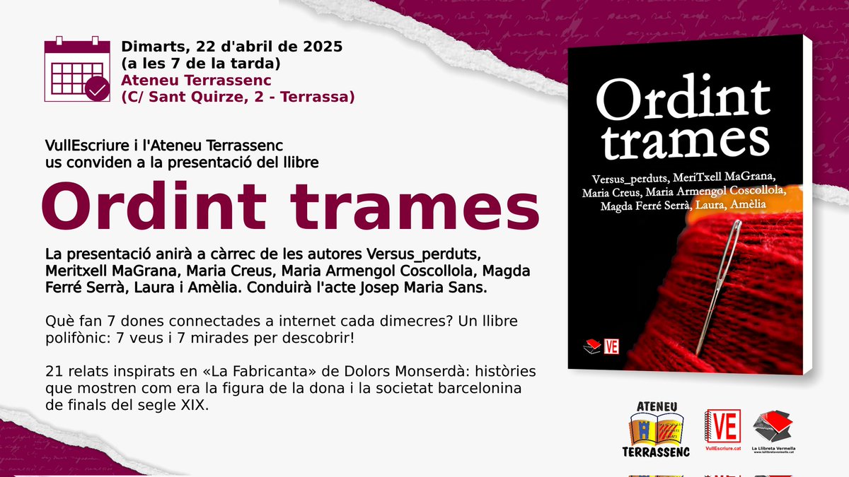 VullEscriure's tweet photo. Amb la presència de les autores, @sala_to, Nit, @meri MeriTxell MaGrana, Magda Ferré Serrà, @Laura_relats, @DolorsArmengol2, Amèlia ❤ https://t.co/PCOsKWWuMe