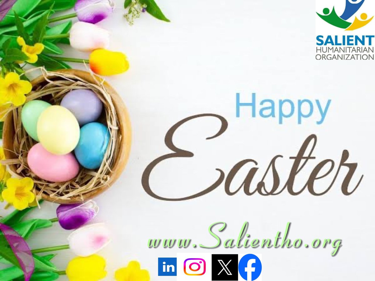 Salient_HO's tweet photo. Easter wishes to you and your family from Salient Humanitarian Organization -SHO may the joy, hope, and renewal of this special day stay with you throughout the year. Happy Easter
#Salient #NHF #HappyEaster2025 #katsinastate #adamawastate #CCCM #INTERSOS #nigeria #WFP #yobestate https://t.co/GeTv3oM65y