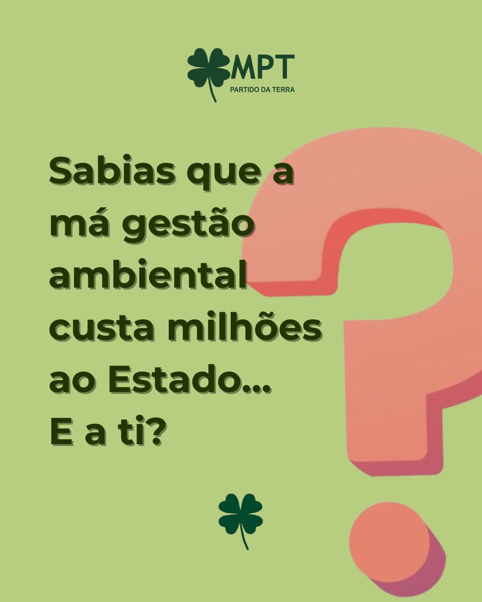 da_mpt's tweet photo. Incêndios, secas, poluição... tudo tem um preço – e sai do teu bolso. Gestão ambiental não é despesa: é investimento inteligente. 💰🌍 #partidodaterrampt https://t.co/YOnLshVY8q