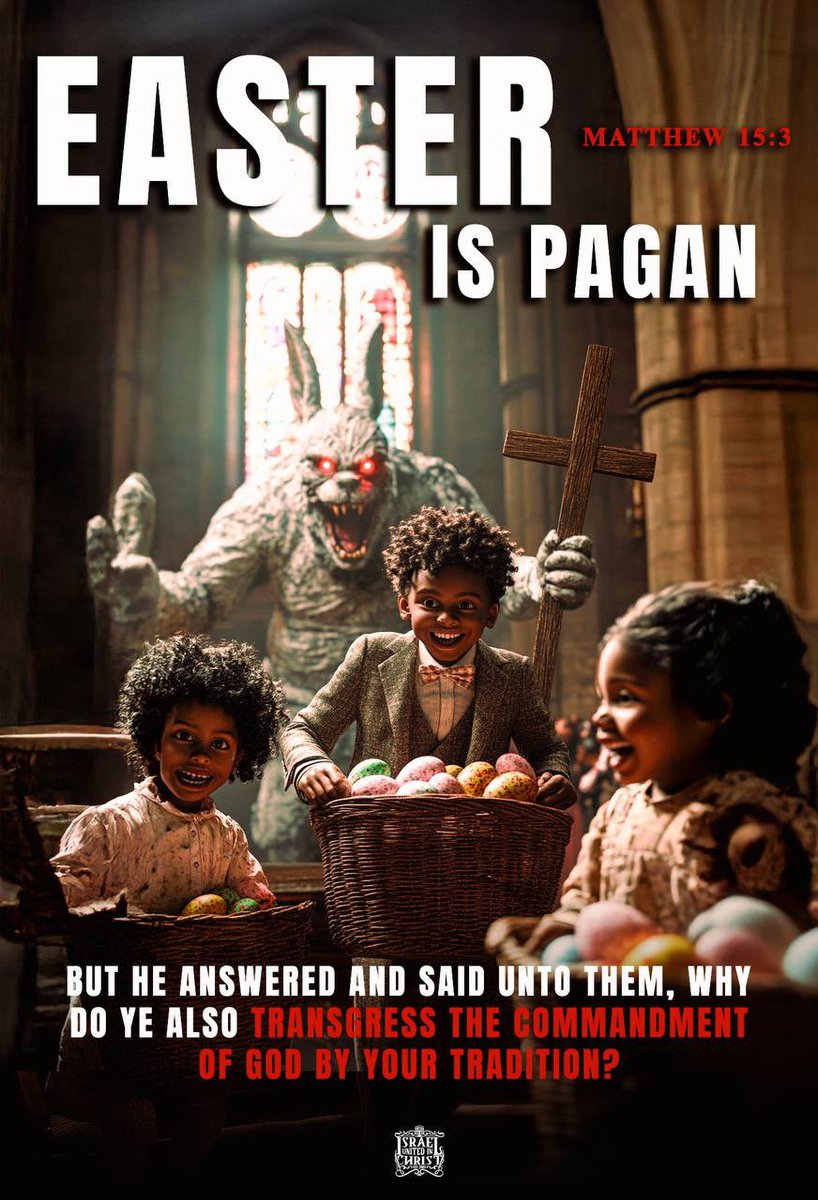 IUIC_Portland's tweet photo. Easter is a tradition of men, not of God

To learn more, visit: https://t.co/AVS195BNIT

#BiblicalTruth #GodsChosenPeople #ReturnToTruth #ScriptureOverTradition #ComeOutOfHer #Holy #Separate #Truth #Bible
#EasterIsPagan #PaganTraditions #ManMadeHolidays #NotOfGod https://t.co/Uu5maaEuXZ