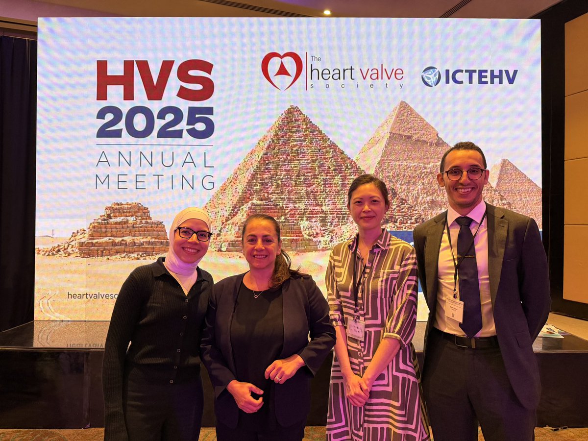 Maral Ouzounian (@ouzounianmd) on Twitter photo Proud of the Toronto crew <a href="/UofTSurgery/">U of T Department of Surgery</a> <a href="/UHN/">University Health Network</a> <a href="/PMunkCardiacCtr/">Peter Munk Cardiac Centre</a> including med student Bana Samman, resident Amine Mazine (who won best abstract for his Ross paper) and surgeon <a href="/jenn_cy_chung/">Jennifer Chung</a>
Great showing in beautiful 🇪🇬 for <a href="/HeartValveOrg/">Heart Valve Society</a> - global impact in heart valve disease! Proud of the Toronto crew <a href="/UofTSurgery/">U of T Department of Surgery</a> <a href="/UHN/">University Health Network</a> <a href="/PMunkCardiacCtr/">Peter Munk Cardiac Centre</a> including med student Bana Samman, resident Amine Mazine (who won best abstract for his Ross paper) and surgeon <a href="/jenn_cy_chung/">Jennifer Chung</a>
Great showing in beautiful 🇪🇬 for <a href="/HeartValveOrg/">Heart Valve Society</a> - global impact in heart valve disease!