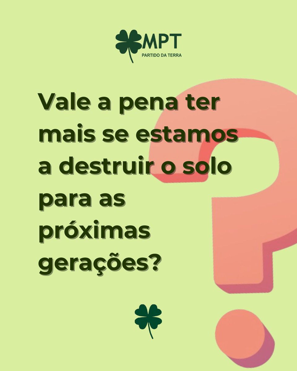 da_mpt's tweet photo. Estamos a consumir como se houvesse um planeta extra. Mas o solo que alimenta hoje precisa de regeneração para alimentar amanhã. 🍽️🌾#partidodaterrampt https://t.co/NnWGpjTl3w