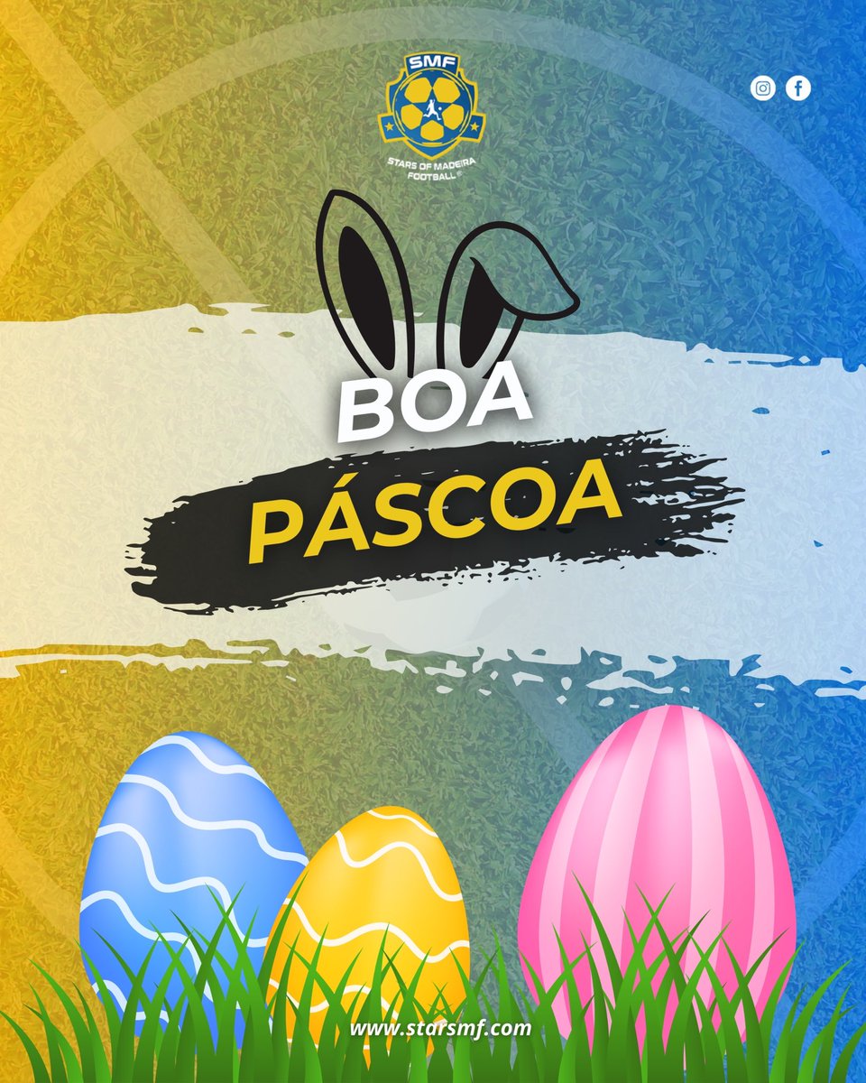 StarsMFootball's tweet photo. A equipa 𝗦𝘁𝗮𝗿𝘀 𝗼𝗳 𝗠𝗮𝗱𝗲𝗶𝗿𝗮 𝗙𝗼𝗼𝘁𝗯𝗮𝗹𝗹 deseja uma boa Páscoa a todos! 🐣 🐰

𝗖𝗥𝗜𝗔 𝗢 𝗧𝗘𝗨 𝗗𝗘𝗦𝗧𝗜𝗡𝗢! ⚽️
𝗖𝗥𝗜𝗔 𝗢 𝗧𝗘𝗨 𝗙𝗨𝗧𝗨𝗥𝗢! 🏆 https://t.co/MU2ZZv32Pm