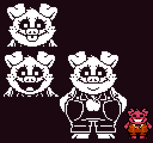 I Didnt like it so i re-did it again

fourth time's the charm as they say

#PickyPiggy #Pixelart #utdr #SmilingCritters