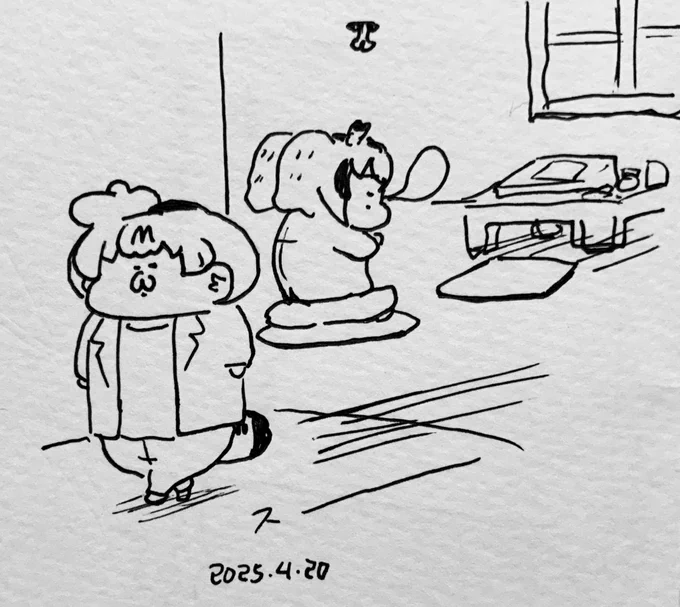 出かけるみんみ先生 