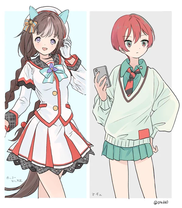 無計画に描きたい子描いてたら一日終わった 
