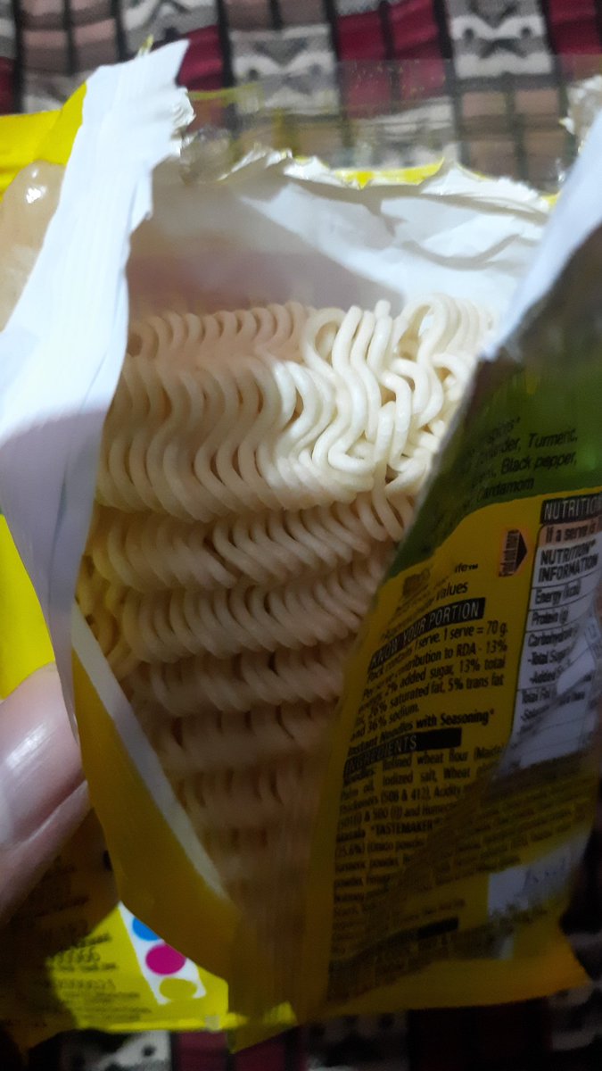 AAKASH1GAMING's tweet photo. @Nestle @NestleIndia @MaggiIndia just opened the maggi pack and it smells terrible it smells like its already expired or rotten and it is not expired yet https://t.co/iZpW05fhNw