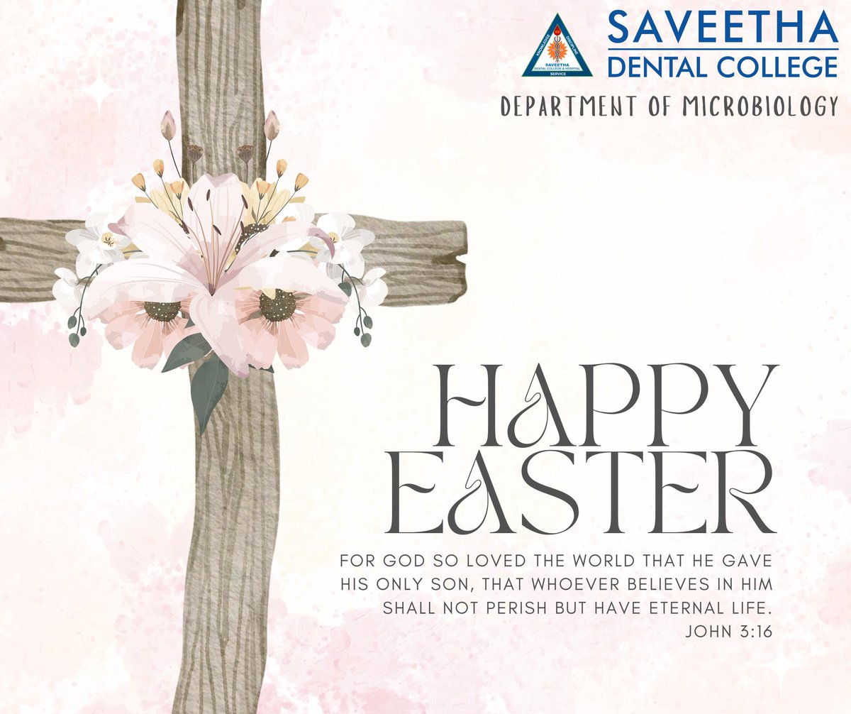 Saveetha Microbiology (@saveethamicro) on Twitter photo Happy Easter wishes from the Department of Microbiology SDC <a href="/SIMATS2/">SIMATS</a> <a href="/DentalSaveetha/">Saveetha Dental College Official</a> <a href="/smc_simats/">Saveetha Medical College Hospital,(Official)SIMATS</a> Happy Easter wishes from the Department of Microbiology SDC <a href="/SIMATS2/">SIMATS</a> <a href="/DentalSaveetha/">Saveetha Dental College Official</a> <a href="/smc_simats/">Saveetha Medical College Hospital,(Official)SIMATS</a>