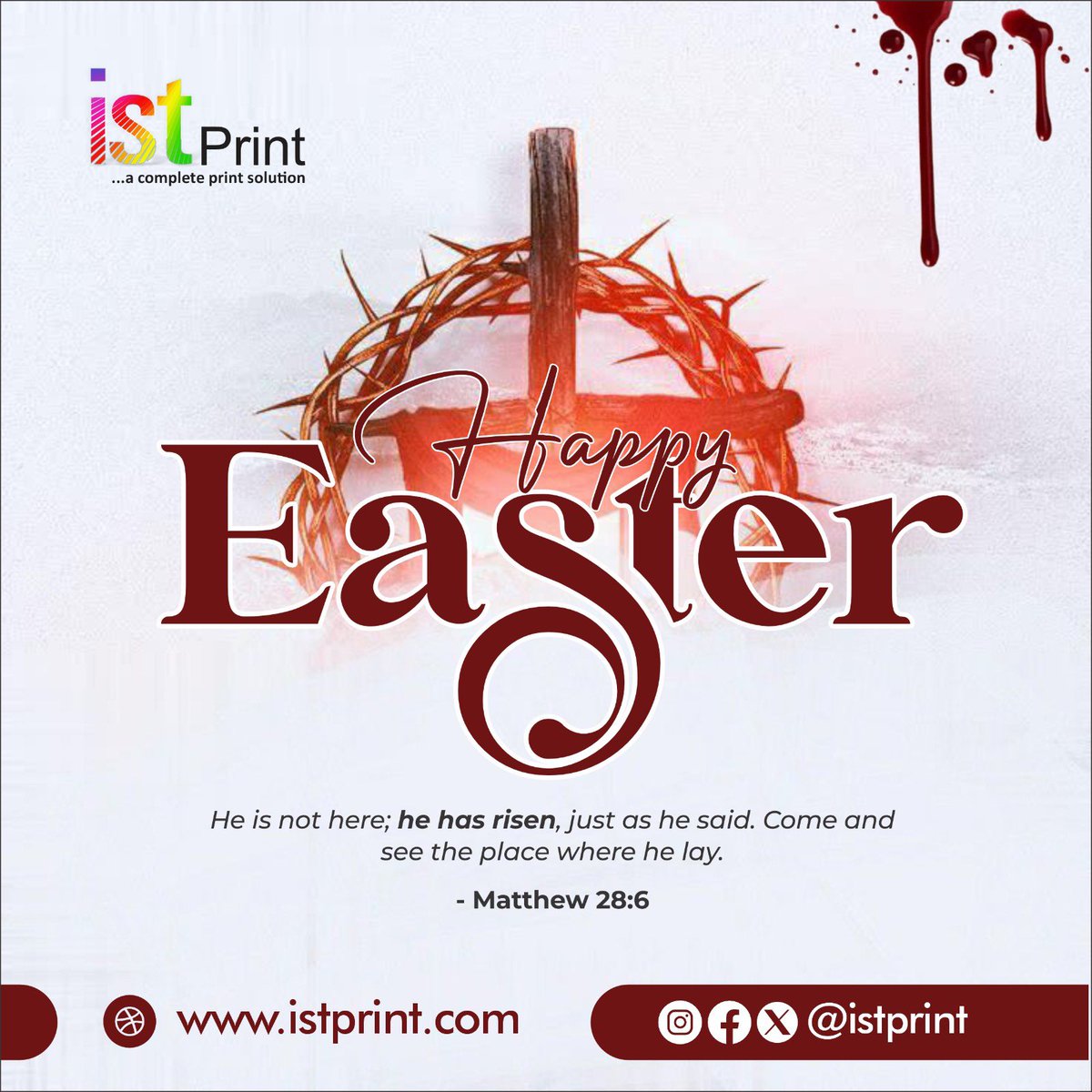 istprint's tweet photo. This Easter, we celebrate His sacrifice and resurrection.

He is Risen!

— From all of us at IST Print

Website: https://t.co/CQcZI8kDQl | Phone: +234 810 745 6859

#HeIsRisen #EasterHope #ISTPrint #AbujaPrint #PrintWithPurpose #FaithAndBrand https://t.co/OGnw2FcDHu
