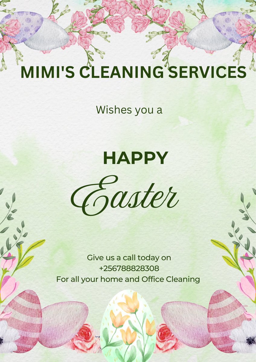 Mimi's cleaning services wishes u a happy Easter day celebration. Reach out to us today for all your home and office cleaning needs