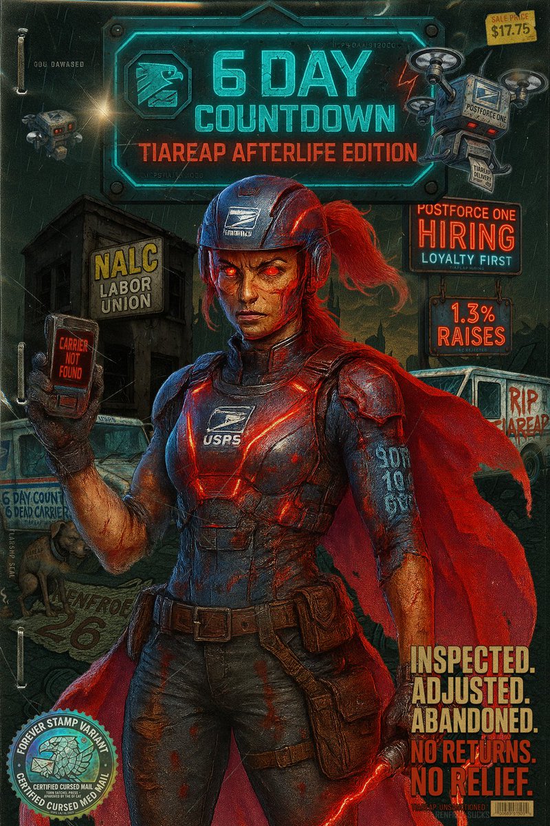 USPSucks's tweet photo. Made some Comic covers, took forever but fun.

#AIart #USPS #CLC #NALC https://t.co/pQr1GZ5DGA