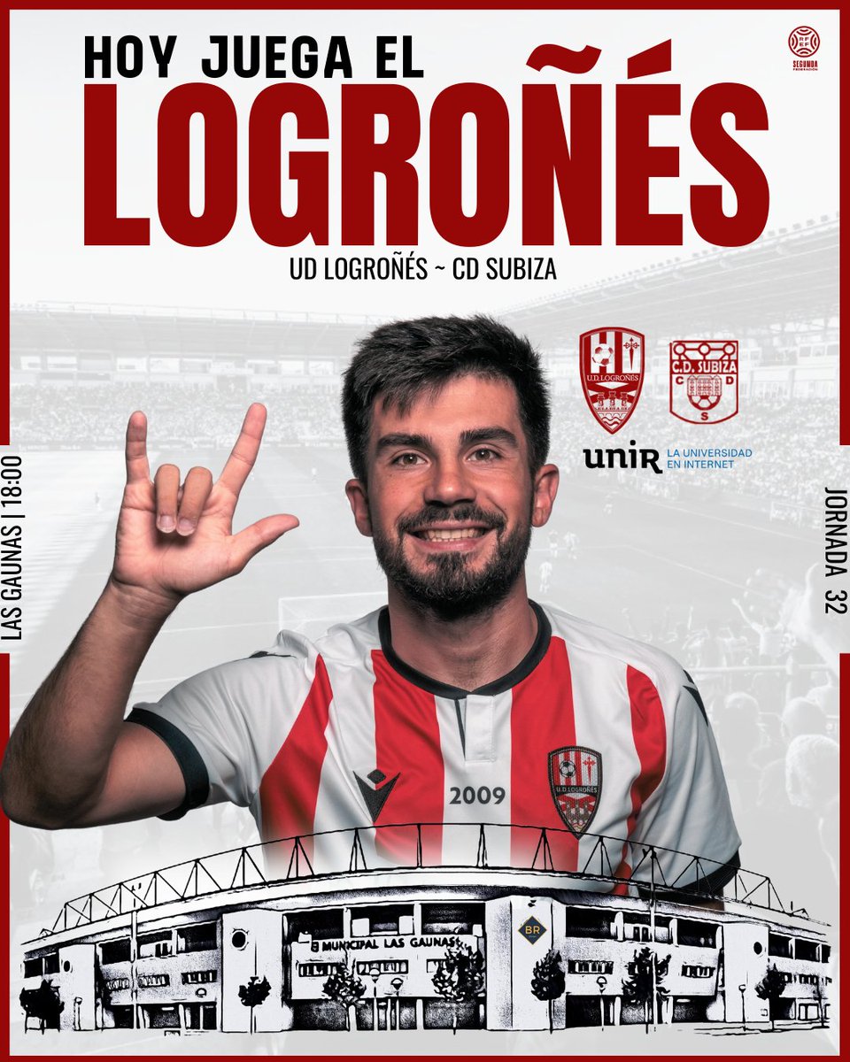 ⚪🔴 Hoy es día de partido, hoy juega el Logroñés.