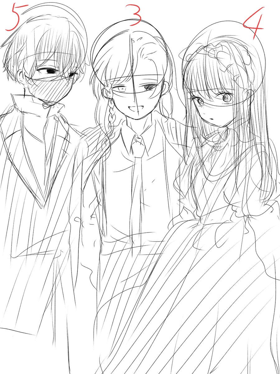 #デスゲームの準備をしてください

タグつけるかも迷うレベルだけど

未出だった幹部達ラフです