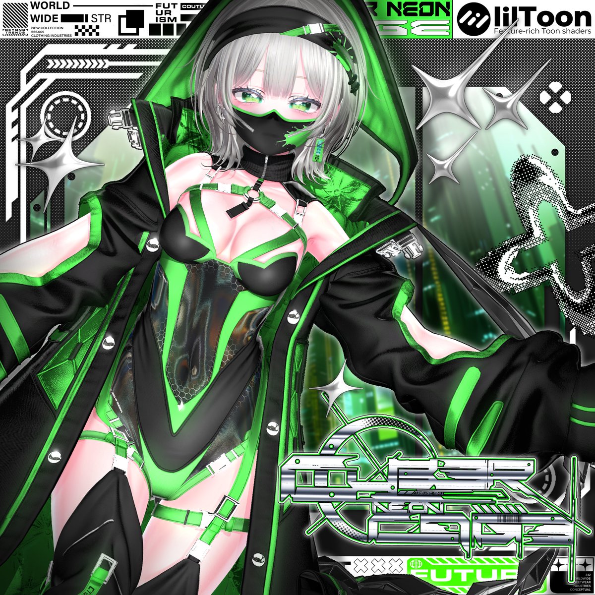 🌐✨ Cyber Neon Cage ✨🌐
🕕 2025年4月21日18時 発売開始！
抽選で10名様にフルセットをプレゼント🎁

【応募方法】
① このアカウントをフォロー &amp;この投稿をRT
② Boothの「スキ💖」が100増えるごとに、当選枠が1名ずつ追加されます！
🔗 商品ページ：booth.pm/ko/items/68249…
🎲