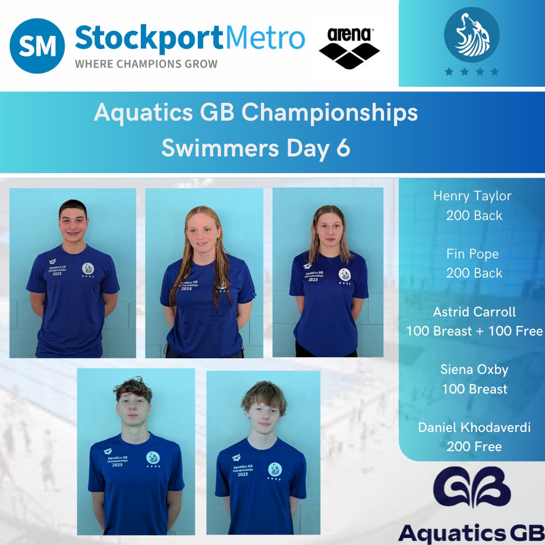 Our final day of swims sees 5 swimmers racing across 6 events <a href="/lifeleisureuk/">Life Leisure</a> <a href="/arenaUK_/">arena Water Instinct UK 🇬🇧 🇮🇪</a>