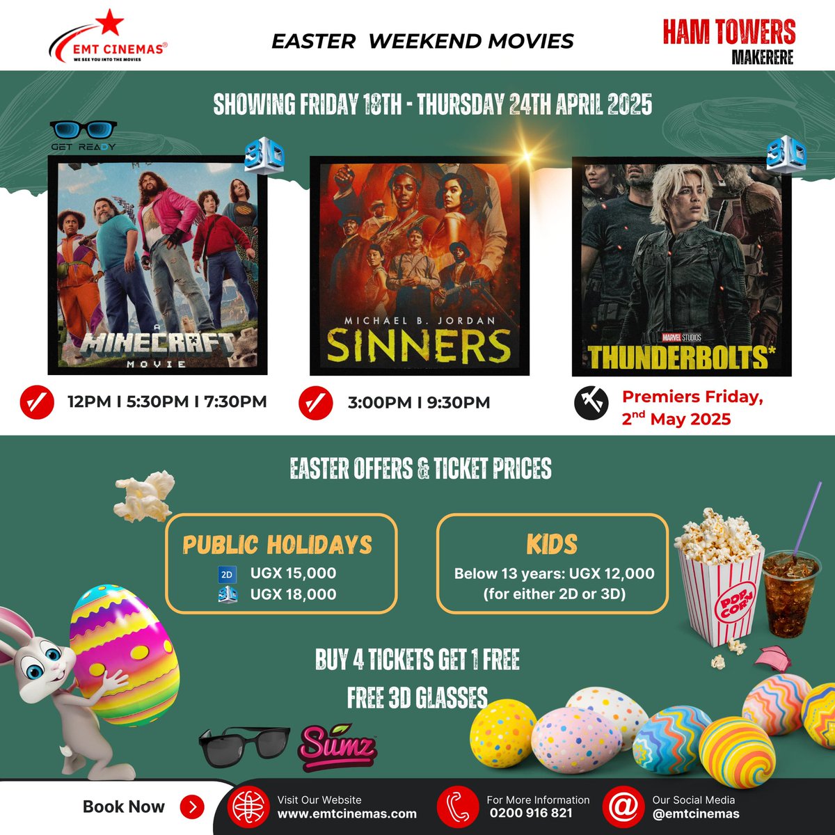 Muhamadi Matovu (@muhamadimatovu) on Twitter photo Your Perfect Movie Week Starts at <a href="/emtcinemas/">EMT Cinemas</a>
I’ll be giving away FREE movie tickets all week long! That’s right 👉 Use the code “MM234”, grab your crew, and get ready for a week packed with blockbuster action and epic adventures.
#EMTCinemas #Thunderbolts #Sinners Your Perfect Movie Week Starts at <a href="/emtcinemas/">EMT Cinemas</a>
I’ll be giving away FREE movie tickets all week long! That’s right 👉 Use the code “MM234”, grab your crew, and get ready for a week packed with blockbuster action and epic adventures.
#EMTCinemas #Thunderbolts #Sinners