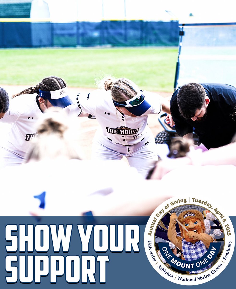 Mount_SB's tweet photo. Today’s the day to make a powerful move!
Join us for Mount St. Mary’s University’s One Mount One Day and help us charge towards a brighter future for Mount Softball!
https://t.co/Fbt9bGo50F
#OneMountOneDay #Softball #SupportOurTeam https://t.co/N6omX4WDtq