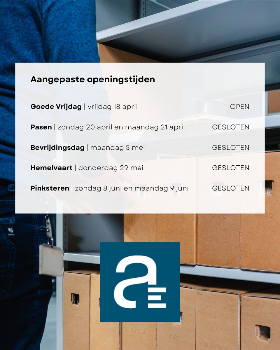 Aangepaste openingstijden