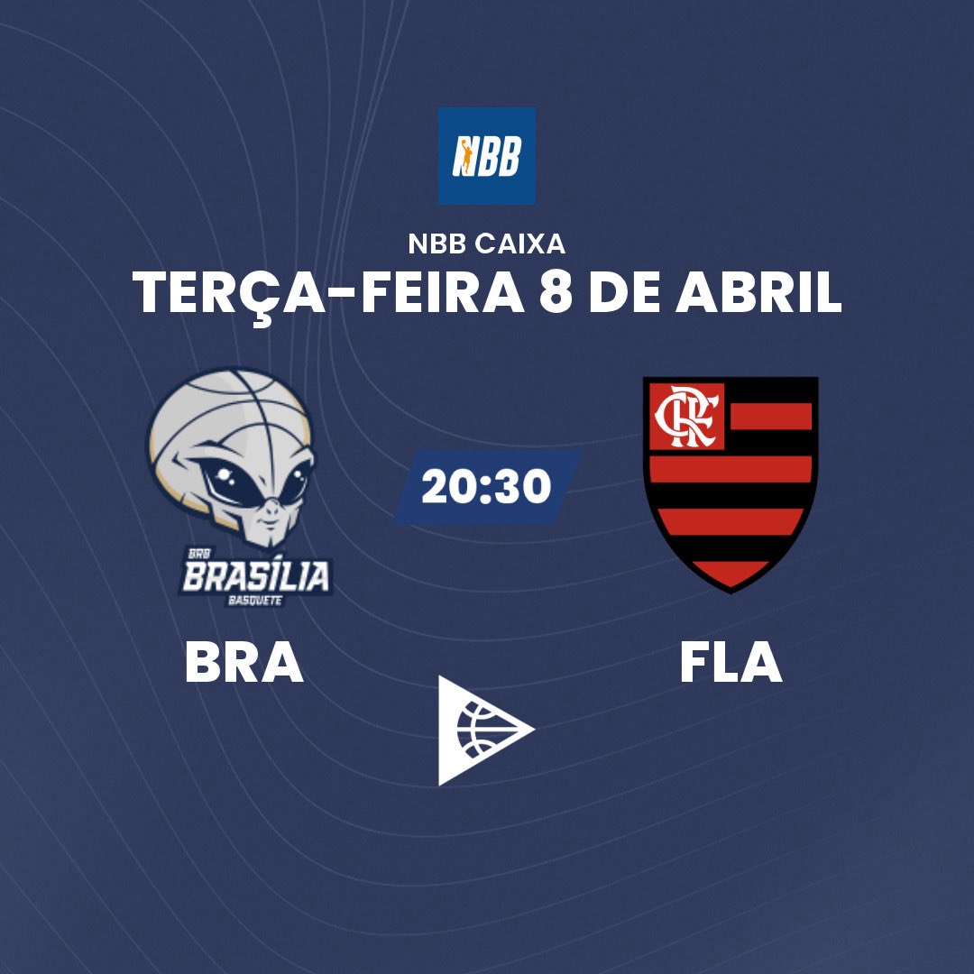 basquetpass_br's tweet photo. 🔥¡Grande duelo de terça-feira no @NBB! 🏀

 👉🏻 A partir das 20h30, @brasiliabasquet recebe o @TimeFlamengo 

📲 Assista ao jogo em https://t.co/ZwiNq6sNjI https://t.co/sJeIdQQX4g