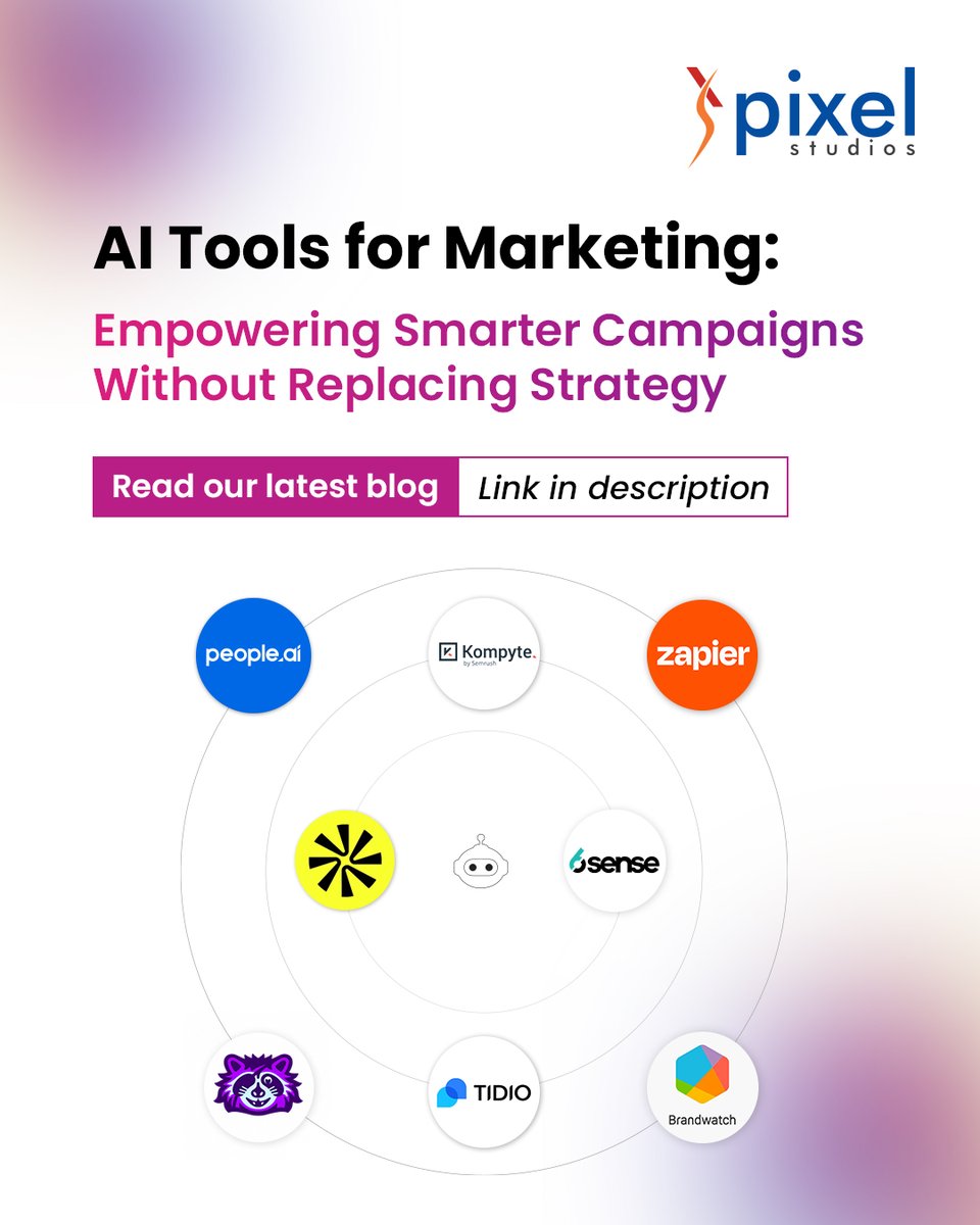 thepixelstudios's tweet photo. AI tools = more than buzzwords.

From Zapier to 6sense, they're sharpening strategies with intent-driven targeting &amp; real-time personalization.

📈 Smarter marketing starts here: https://t.co/pdu7Rspi42 https://t.co/nBlUJ4sPJf