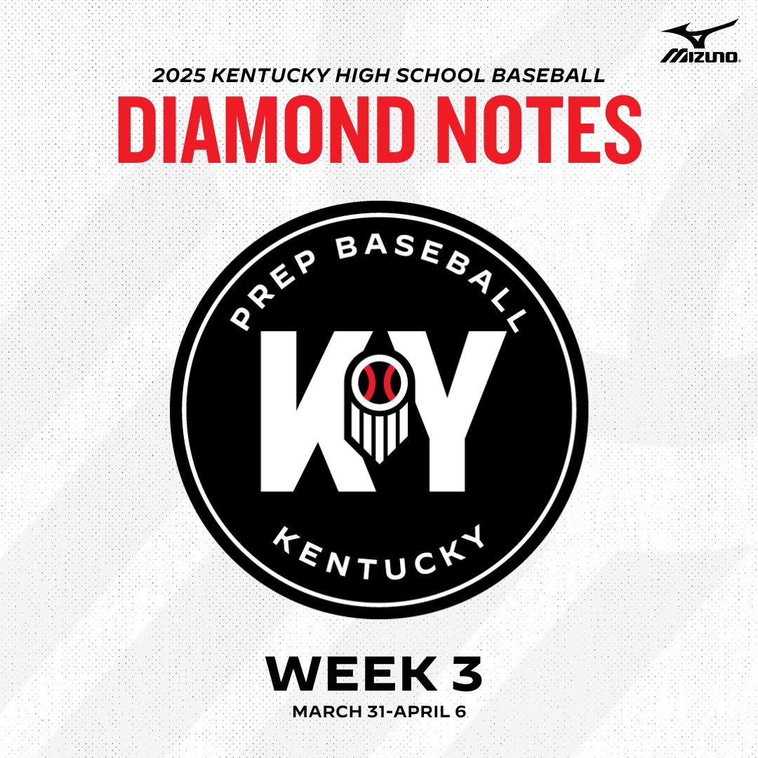 PrepbaseballKY's tweet photo. 📝 DIAMOND NOTES: WEEK 3 📝

Top performers from last week's KHSAA action, submitted by coaches across the state!

🔗 >> https://t.co/tkZLotQaqg

#PrepBaseballKY https://t.co/8JBLnoXeFD