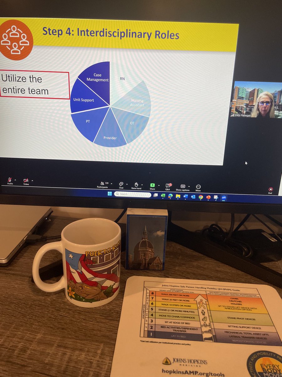 mkfrdmn's tweet image. And we are off 8th Annual ⁦@HopkinsMedicine⁩ ⁦@HopkinsAMP⁩ #hospital mobility conference.  Thank you to my #bedrestisbad colleagues from Puerto Rico 🇵🇷 for both the coffee and the mug ☕️ 

Let the games begin!!! #everyBODYmoves