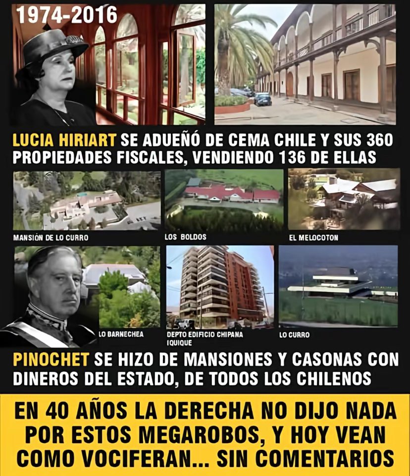 Chilenos no se dejen engañar por la derecha traicionera ! Ni un voto mas
