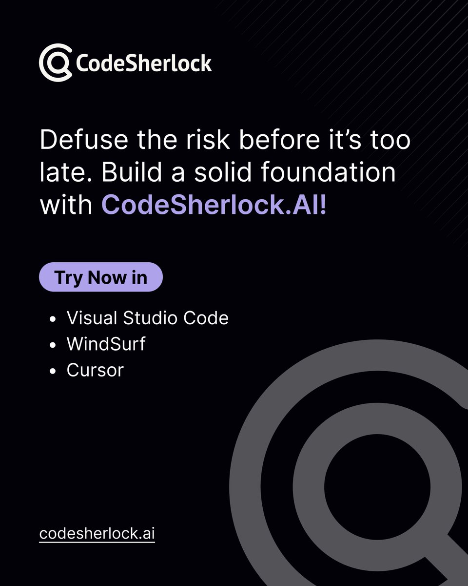 codesherlockai's tweet photo. Technical debt is silently draining your resources and stalling innovation. Don’t wait for impact—detect and fix it early with https://t.co/qhHp1P3Nvp!

#TechnicalDebt #CyberSecurity #CodeQuality #CodeSherlock https://t.co/T7aY8pGmHS