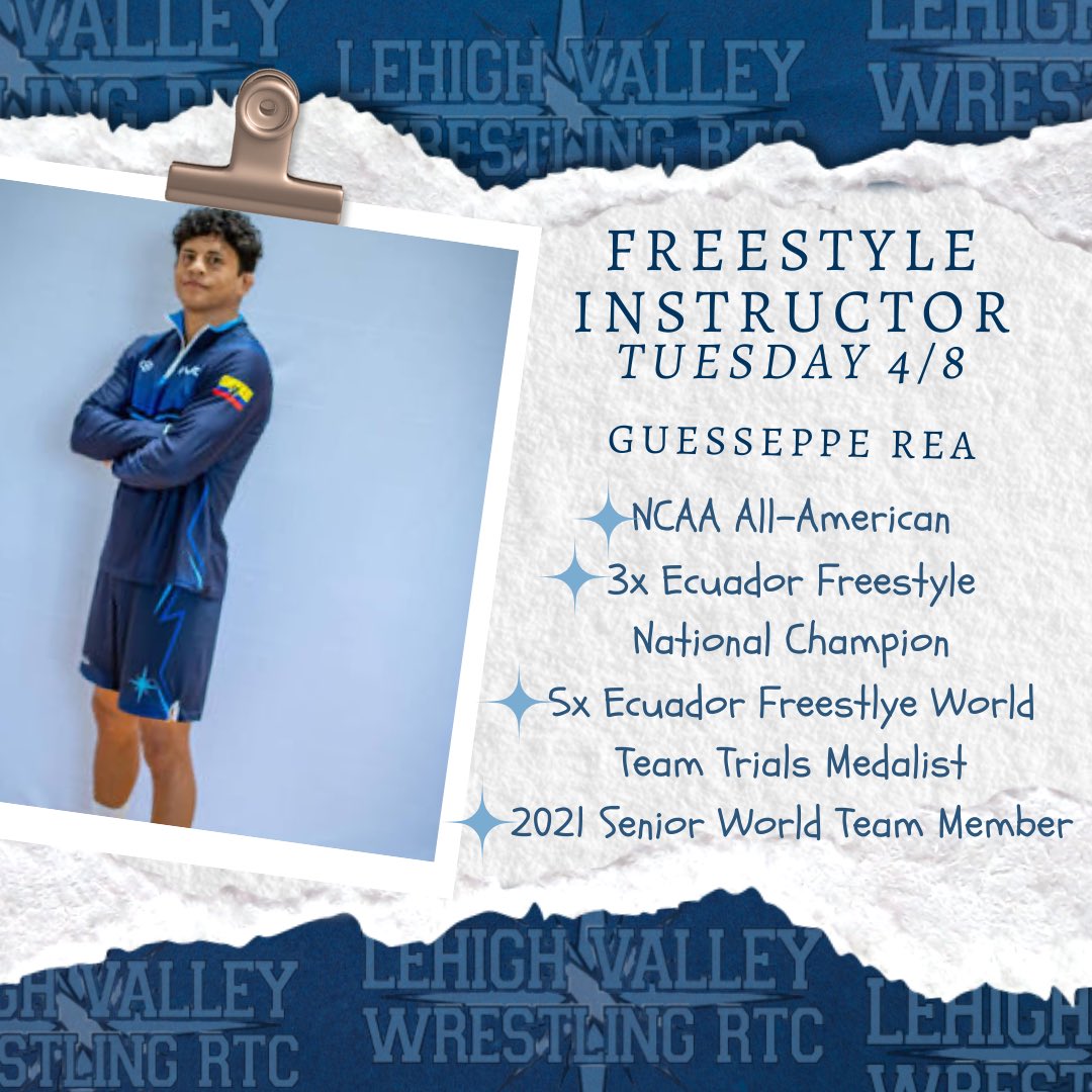 Liberty High School Wrestling (@libertyhwc) on Twitter photo HWC Club Session tonight with <a href="/G_Rea1/">Guesseppe Rea</a>
Open to all Lehigh Valley Wrestlers with a Valid USA Wrestling Card
5:30 at Liberty High School
<a href="/LVACW/">Lehigh Valley Wrestling RTC</a>
<a href="/MulesWrestling/">Muhlenberg Wrestling</a> HWC Club Session tonight with <a href="/G_Rea1/">Guesseppe Rea</a>
Open to all Lehigh Valley Wrestlers with a Valid USA Wrestling Card
5:30 at Liberty High School
<a href="/LVACW/">Lehigh Valley Wrestling RTC</a>
<a href="/MulesWrestling/">Muhlenberg Wrestling</a>