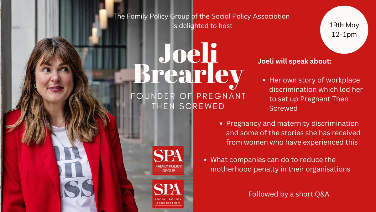 FollowingYoungFathersFurther (@followingyff) on Twitter photo Register now for the <a href="/SPAFamilyPolicy/">SPA Family Policy Group</a>
webinar with <a href="/Joeli_Brearley/">Joeli Brearley</a>
đź“… Monday 19th May
đź•› 12noon-1pm
📍 Zoom
See full details and register here: eventbrite.co.uk/e/social-polic… Register now for the <a href="/SPAFamilyPolicy/">SPA Family Policy Group</a>
webinar with <a href="/Joeli_Brearley/">Joeli Brearley</a>
đź“… Monday 19th May
đź•› 12noon-1pm
📍 Zoom
See full details and register here: eventbrite.co.uk/e/social-polic…