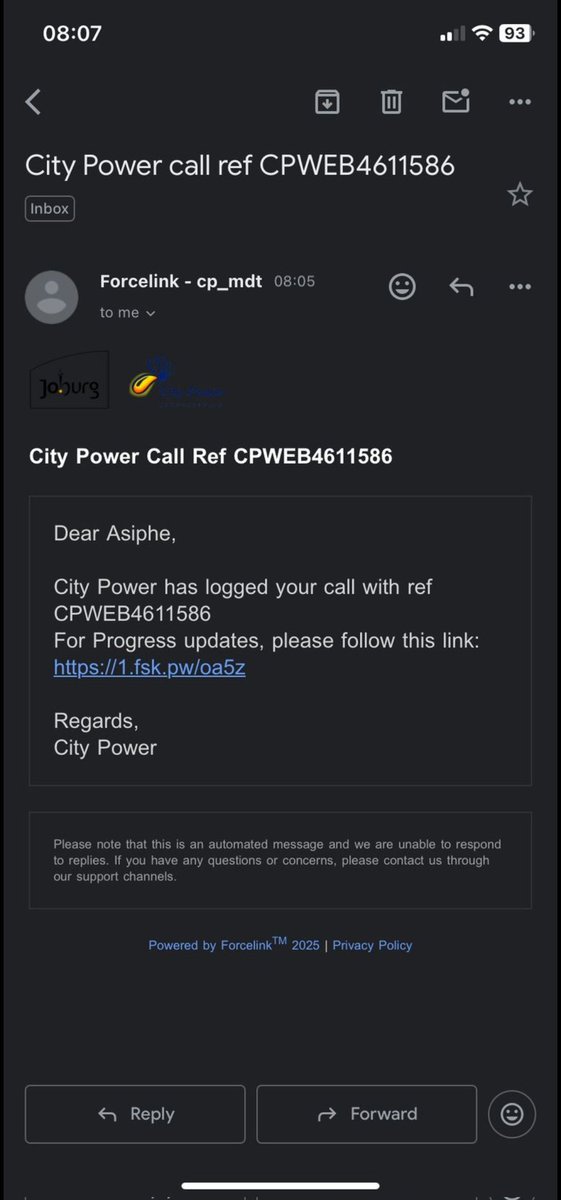 treasuremkwebu1's tweet photo. Hi

Please assist we logged a call in the morning already and our councilor reported the issue.

Please assist Treasure from
1349 Neontetra Circle Lawley Ext 1 https://t.co/QkwhS5fFpZ