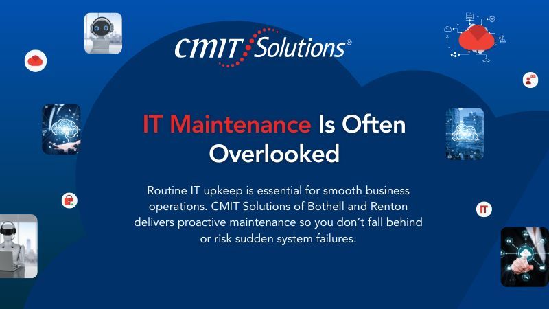CMITBothell's tweet image. Skipping regular maintenance can lead to hidden risks and big disruptions. We help you stay updated, protected, and productive.

Contact cmitsolutions.com/bothell-wa-109… or call (425) 296-0329

#ProactiveITMaintenance #StayUpdatedSecure #BothellRentonSupport