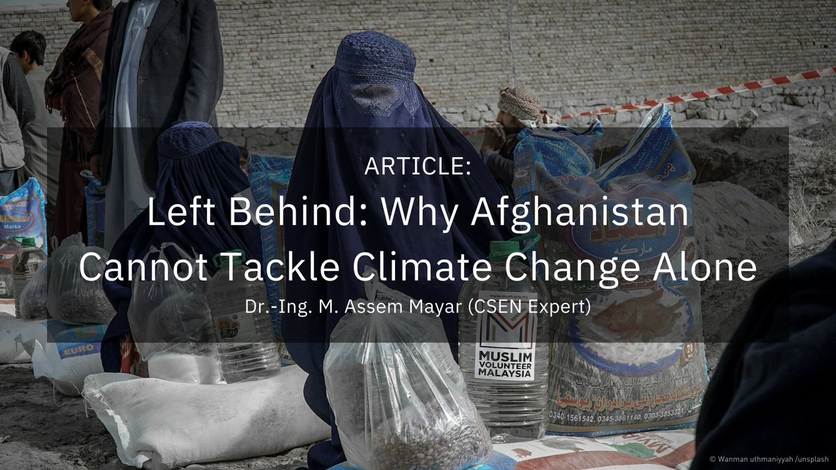 Climate Diplomacy and Security (@climatediplo) on Twitter photo "The belief that #Afghanistan can tackle #ClimateChange using its own resources is a dangerous misconception", writes CSEN expert <a href="/assemmayar1/">M. Assem Mayar</a>.
Read the full article, originally published by the <a href="/TodaInstitute/">Toda Peace Institute</a>:
🔗 adelph.it/ArticleAFG "The belief that #Afghanistan can tackle #ClimateChange using its own resources is a dangerous misconception", writes CSEN expert <a href="/assemmayar1/">M. Assem Mayar</a>.
Read the full article, originally published by the <a href="/TodaInstitute/">Toda Peace Institute</a>:
🔗 adelph.it/ArticleAFG