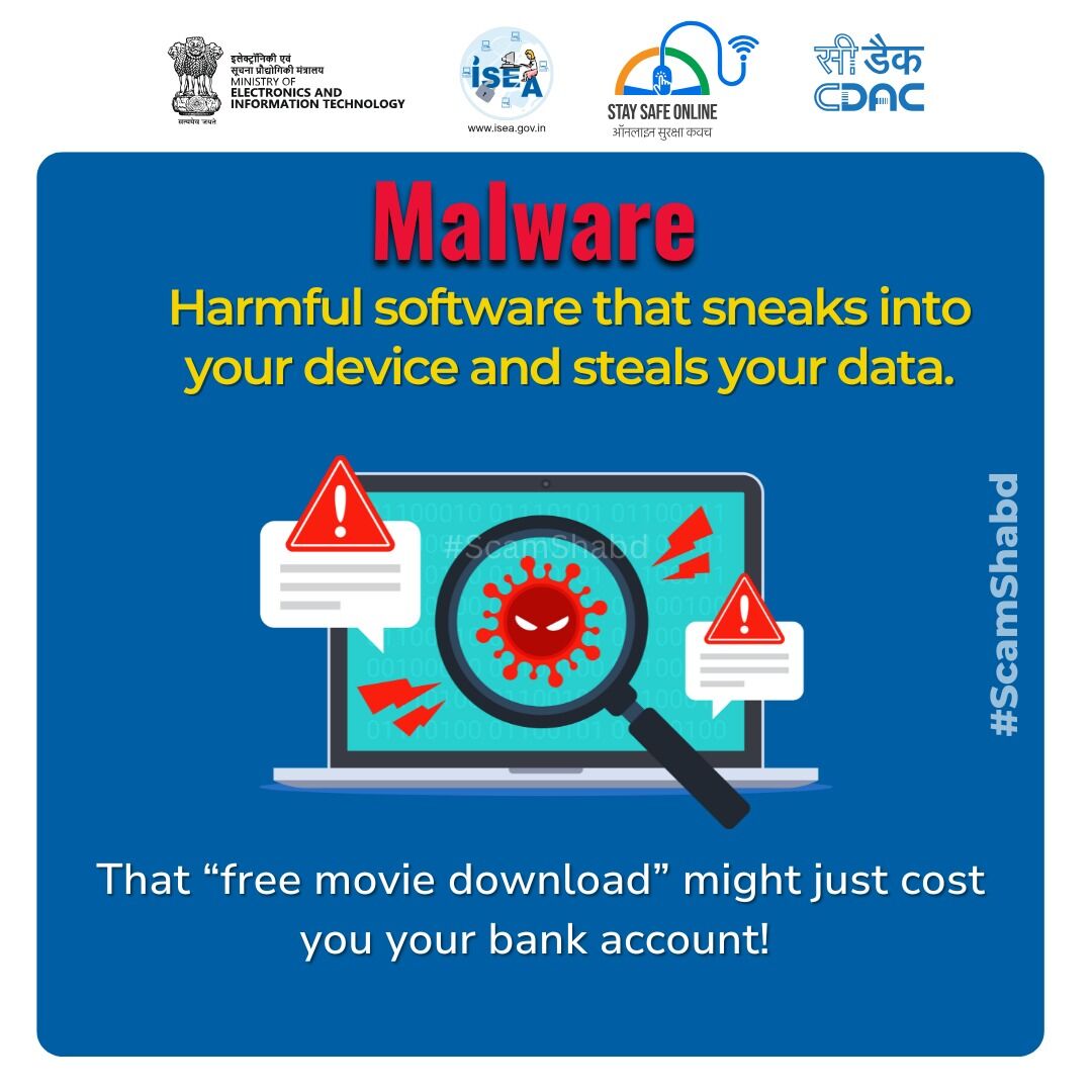 SSOIndia's tweet image. #ScamShabd
What if that “free download” is actually a silent thief? 🕵️‍♂️💻
Protect your data before it&apos;s too late!

#MalwareAlert #CyberSafety #StaySafeOnline #DigitalSecurity #CyberAwareness #ThinkBeforeYouClick #OnlineThreats #InfoSec #DataProtection #CyberHygiene…