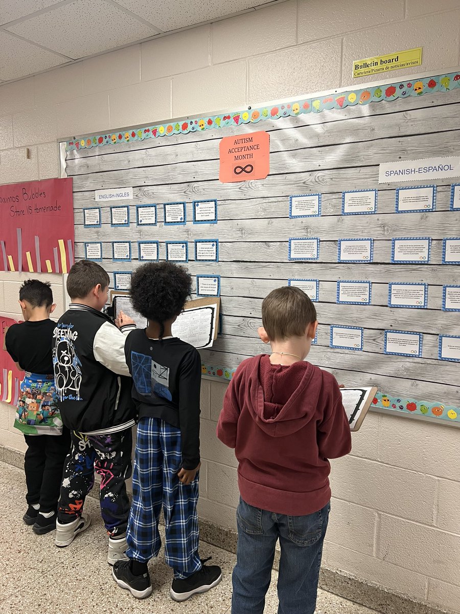 Our students are learning all about Autism by completing our bilingual Autism Acceptance Month scavenger hunt! <a href="/mrhugey_pennave/">Bob Hugelmeyer</a> <a href="/MissTurant/">MissTurant</a> #27Lions #AutismAcceptanceMonth